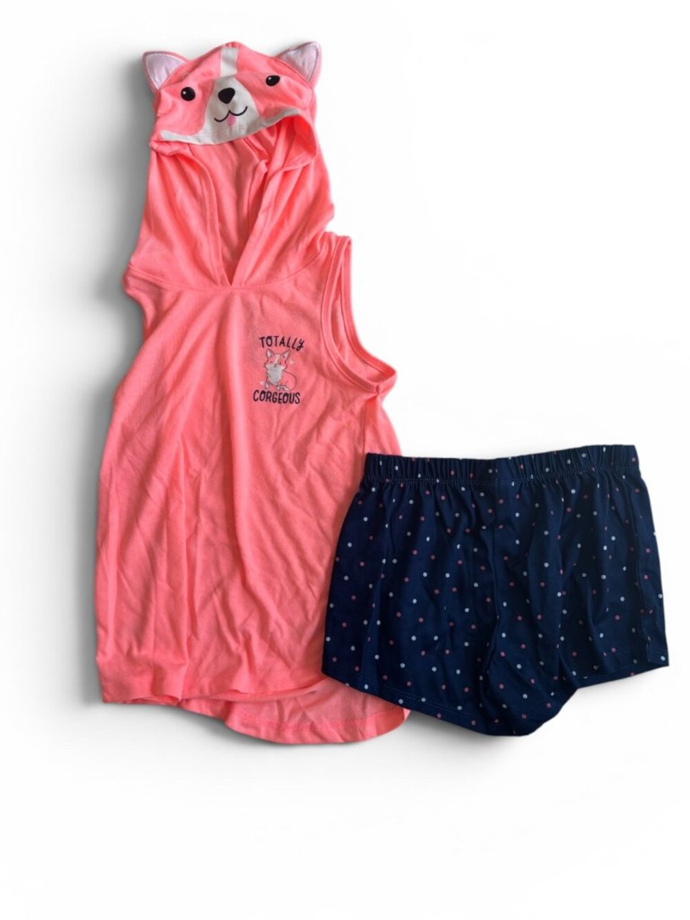 Girls 5-14 SO® Critter Hoodie and Matching Shorts Pajama Set